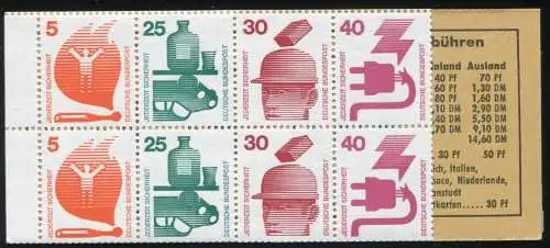 19a MH Unfall 1973 oben geschlossene Zähnung und Zähnung unten fast fehlend **