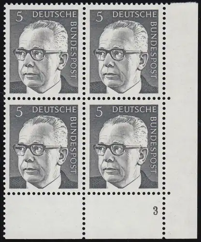 635 Gustav Hinemann 5 Pf ** Vbl FN3 (chiffre épais)