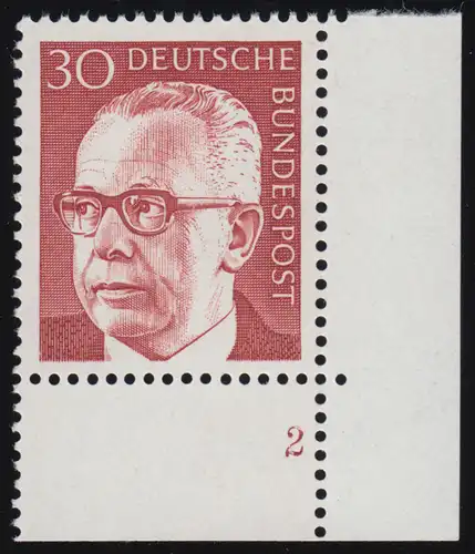 638 Gustav Heinemann 30 Pf ** FN2