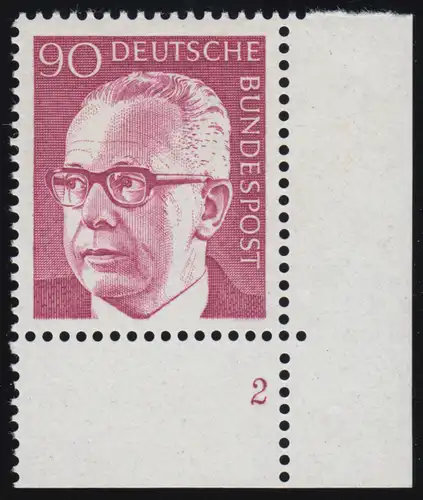 643 Gustav Heinemann 90 Pf ** FN2