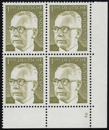 644 Gustav Heinemann 1 DM ** Vbl FN2