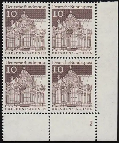 490 Bauwerke 10 Pf Wallpavillon ** Vbl FN3