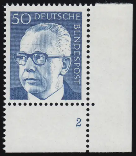 640 Gustav Heinemann 50 Pf ** FN2