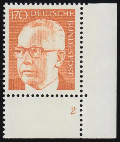 731 Gustav Heinemann 170 Pf ** FN2