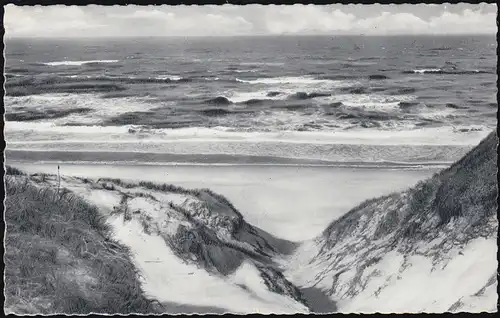 Landpost Blidsel über WESTERLAND um 1959 auf AK Nordseeheilbad Westerland / Sylt