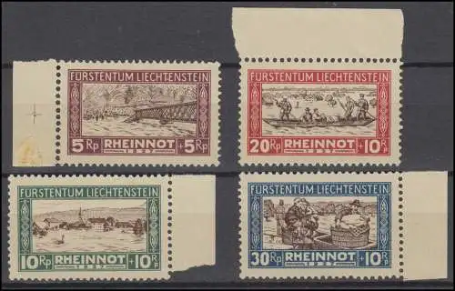 78-81 Rheinnot, vier Werte komplett, gut gezähnter postfrischer Satz, **