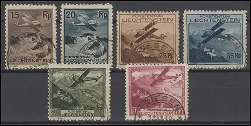 108-113 avions de courrier aérien - ensemble complet, timbre de faveur en temps voulu