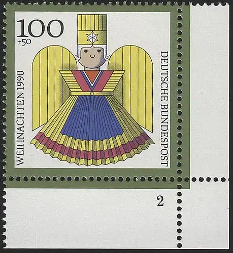1487 Rauschgoldengel 100+50 Pf ** FN2