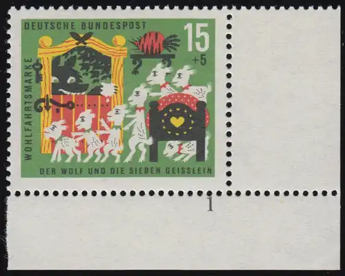 409 Wohlfahrt Grimm 15+5 Pf Sieben Geißlein ** FN1