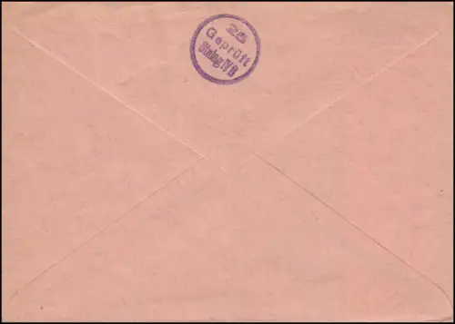 Poste de prisonniers de guerre Elgg / Suisse YMCA an Stalag IV B in Deutschland Censure 25