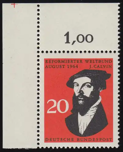 439 Société mondiale réformée Calvin ** coin o.l. denture 0-dg +