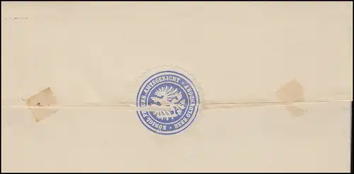 Libre selon Avers No. 21 Lettre du tribunal de l'arrondissement HESSISCH-OLDENBURG 3.7.1912