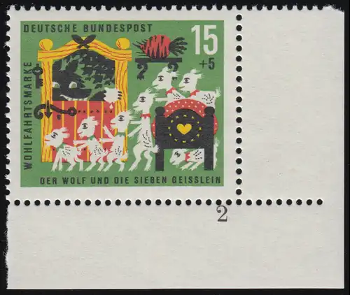 409 Wohn Grimm 15+5 Pf Sept petits morceaux ** FN2