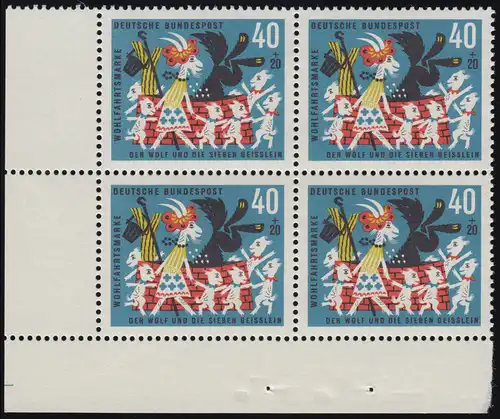 411 Wohn Grimm 40+20 Pf Sept petits morceaux ** Eck Vbl et l. Denktausung dg-0 +