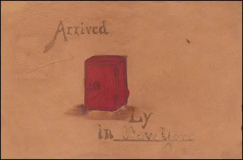 USA: Carte postale en cuir (avec la france), BROOKLYN N.Y. VANDERVEER STA.