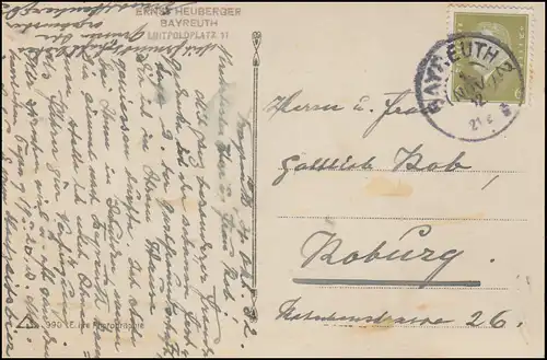 Carte de vue Photo dirigeable Comte Zeppelin au-dessus du hall, BAYREUTH 1.11.1932