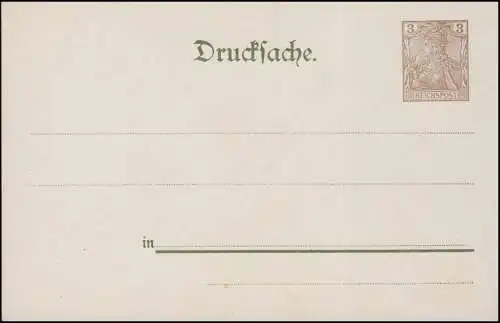 Affaire 3 Pf Reichspost: 1er Pâques du nouveau siècle 1900 inutilisé