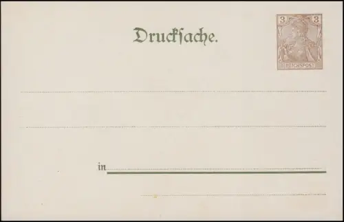 Affaire 3 Pf Reichspost: 1er Pâques du nouveau siècle 1900 inutilisé