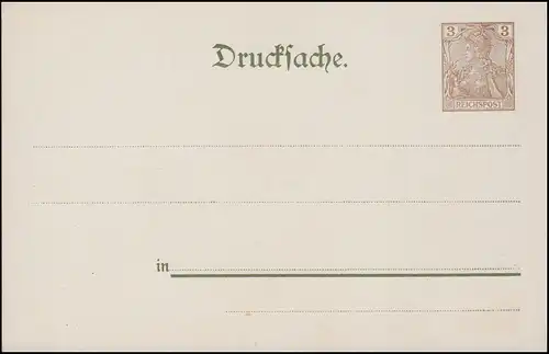 Ganzsache 3 Pf Reichspost: 1. Osterfest im neuen Jahrhundert 1900, ungebraucht