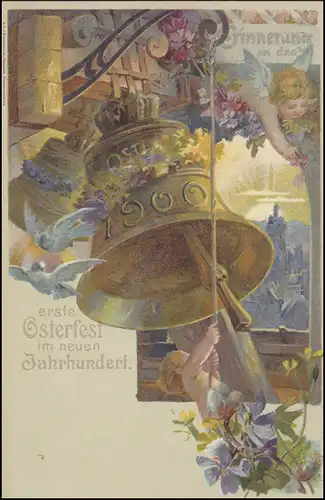 Ganzsache 3 Pf Reichspost: 1. Osterfest im neuen Jahrhundert 1900, ungebraucht