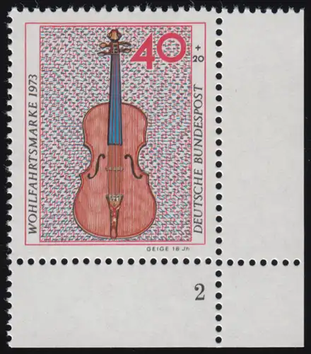 784 Wohlfahrt Musikinstrumente 40+20 Pf Geige ** FN2