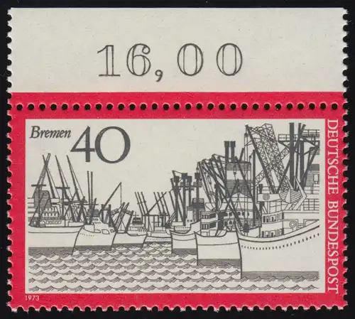 789 Tourisme 40 Pf Port de Bremer ** Oberrand