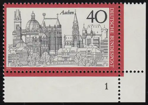 788 Fremdenverkehr 40 Pf Aachen** FN1