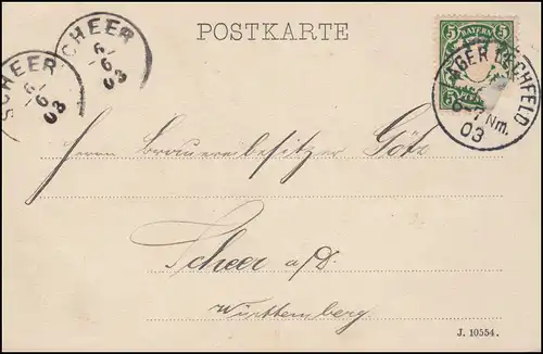 AK Dans le feu - Artillerie en manœuvre, LAGER LECHFELD 5.6.1903 selon SCHEER 6.6.03