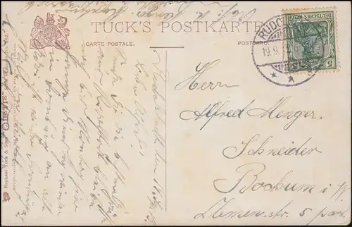 Tuck's Postkarte Geräteturnen im Freien Barren Pferd, RUDOLSTADT 19.9.1913