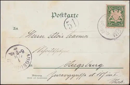 AK Johann Gutenberg - inventeur de l'imprimerie, selon AUGBURG 1.4.1899