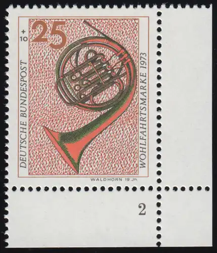 782 Wohlfahrt Musikinstrumente 25+10 Pf Waldhorn ** FN2