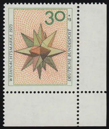 790 Noël 30+15 Pf ** Coin et r.