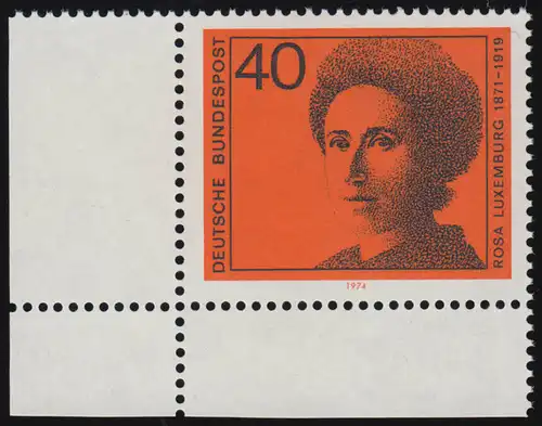 794 Deutsche Frauen 40 Pf Rosa Luxemburg ** Ecke u.l.