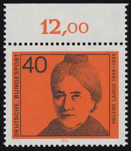 792 Femmes allemandes 40 Pf Helene Lange ** Oberrand