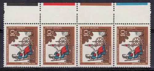 538 Mme Holle: bande à quatre bords de couleur avec une fréquence Wofa rare W6 + PLF, **