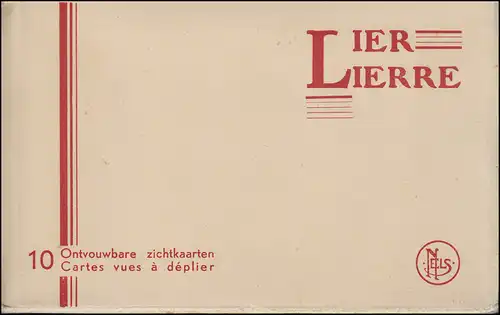 Belgique Folder de cartes visuelles avec 10 cartes LIER / LIRRE, pliable vers 1950