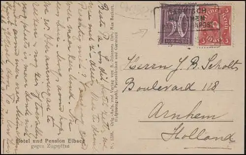 Poste ferroviaire GARMISCH - MUNICHEN ZUG 1370 - 15.9.22 sur AK Eibsee MiF vers Arnheim