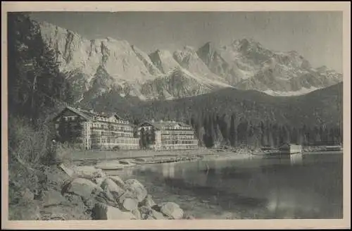 Bahnpost GARMISCH - MÜNCHEN ZUG 1370 - 15.9.22 auf AK Eibsee MiF nach Arnheim