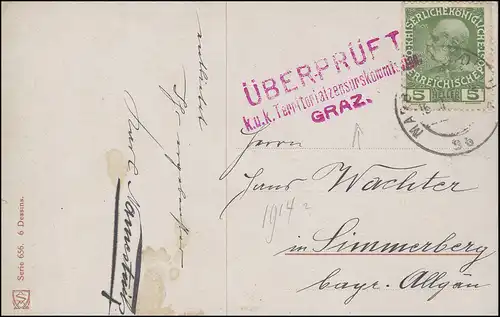 Censure SURVIE la Commission de censure territoriale GRAZ à AK Noël 1914