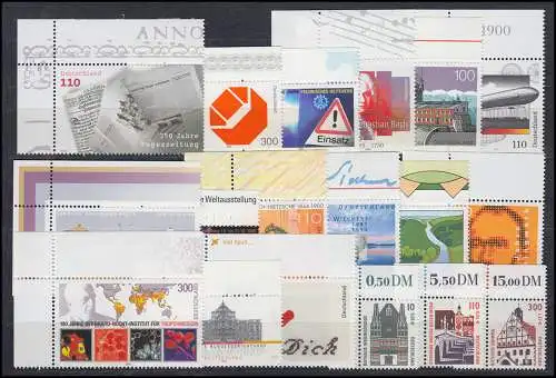 2087-2155 Bund-Jahrgang 2000 Ecken oben links komplett, postfrisch **