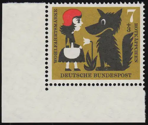 340 Wund Grimm 7+3 Pf Capoulet rouge ** coin et l. dent 0-1