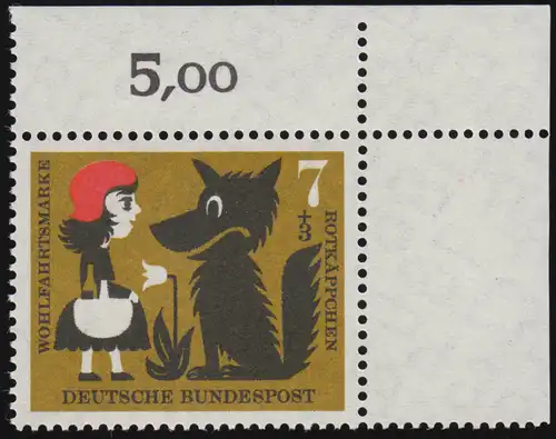 340 Wund Grimm 7+3 Pf Coffret rouge ** coin o.r. de préhension dg-7