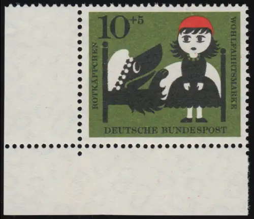 341 Wohn Grimm 10+5 Pf Coffre rouge ** coin et l. denture dg-1