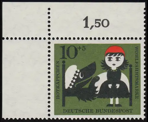 341 Wohn Grimm 10+5 Pf Coffre rouge ** coin o.l. Dg-7