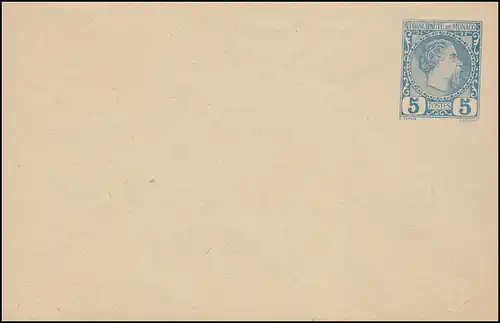 Monaco Umschlag 1 Fürst Charles III. 5 Cent. postfrisch ** / MNH
