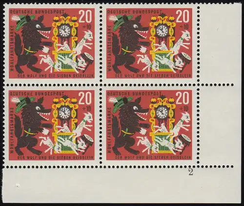 410 Wohn Grimm 20+10 Pf Sept petits morceaux ** Vbl FN2