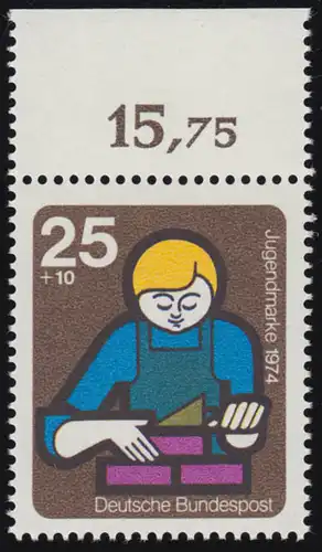 800 Travail des jeunes 25+10 Pf construit sur ** Oberrand