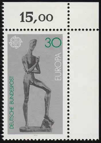 804 Europa 30 Pf Skulpturen ** Ecke o.r.