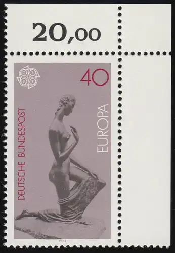 805 Europe 40 sculptures Pf ** coin o.r.