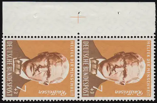 297 Agriculture 7+3 Pf ** Passer-croix, paire gauche 1 trou de décantation